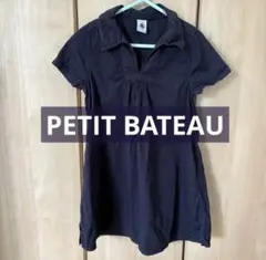 PETIT BATEAU プチバトー ネイビー　半袖　ワンピース　102㎝