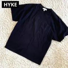 HYKE ハイク ポケット Tシャツ 半袖 カットソー ブラック サイズ2