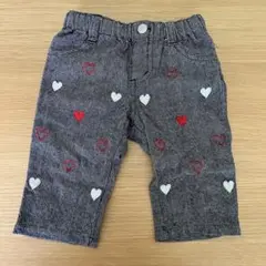 ハート柄刺繍ボトムス 90