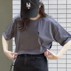 【U.S. POLO ASSN.】ワンポイント刺繍カラーTシャツ グレー　s