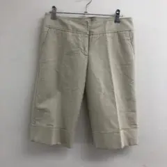インタープラネット クロップドパンツ 38 白系 上品カジュアル