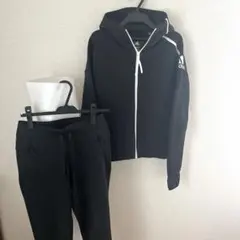 adidas 黒 ジャージ上下セット