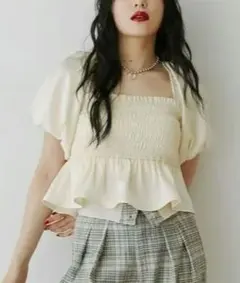 jouetie　シャーリング2WAYブラウス