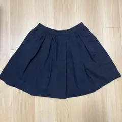 Adam et Rope アダムエロペ　フレアミニスカート　36 　ネイビー