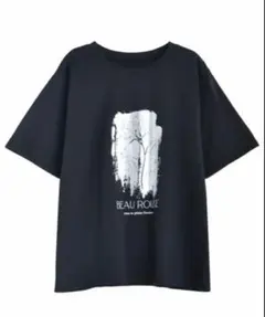リエディ　接触冷感・UV天竺箔フラワーTシャツ　ブラック　Mのサムネイル
