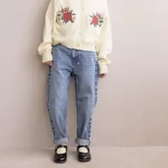 サイズ110 CONEデニム ローリーズファーム ケミカルウォッシュ ジーンズ