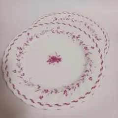 ノリタケ　スタジオコレクション　ボーンチャイナ　ピンク花　皿　プレート　21cm