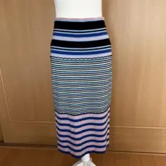 ユニクロ マルニ コラボ ストライプデザイン ミディ丈スカート ニット