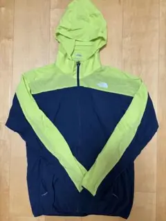 【美品】 ザ・ノースフェイス ナイロンジャケット Mサイズ ネイビー/ライム