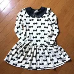 ⭐︎Mezzo Piano メゾピアノ2wayワンピース⭐︎白色＊黒色⭐︎140cm⭐︎