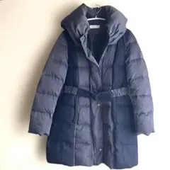 BARNEYS NEWYORKダークグレー とネイビーキルティングダウンコート