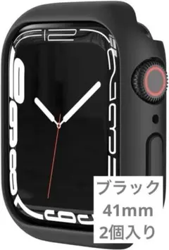 コンパチブル Apple Watch ケース Series7 41mm 2個 黒