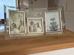 WEDGWOOD 三連ガラスフォトフレーム