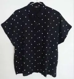 お値下げ/UNIQLO レーヨンプリントブラウス半袖ドット柄Sサイズ