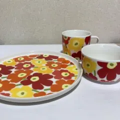 未使用】ル・クルーゼ ピーコック 19cm プレート 2枚セット（廃盤