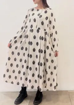 美品☆peu pres☆いちご柄 ジャガードワンピース ベロア ストロベリー 