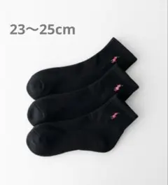 【新品未使用】　ポロ ラルフローレン　POLO 　靴下　レディース　3足　黒