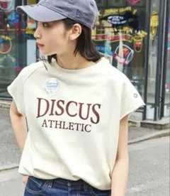 DISCUS★ディスカス カットオフ フレンチスリーブ 半袖Tシャツ Mサイズのサムネイル