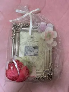 造花付きフォトフレーム