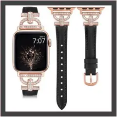 匿名配送✨Apple Watch バンド 革 レディース 交換バンド キラキラ