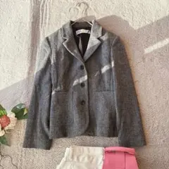 ザラ(XS)ZARA/テーラードジャケット/上着/羽織り/グレー/オフィス