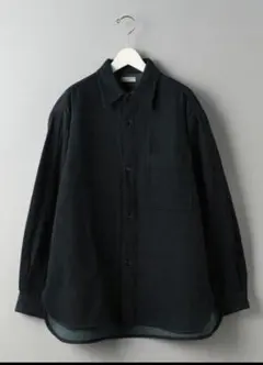 BEAUTY&YOUTHスラブ ダブルガーゼ グランデ シャツ　ネイビー