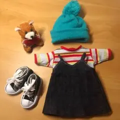 メルちゃん　服　ボーダーデニム2点セット❤︎ ソランちゃん