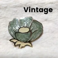 ビンテージ パステルカラーの花のブローチ