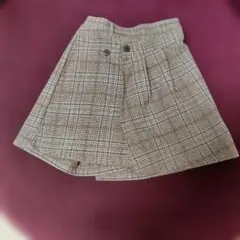 チェック柄半ズボン（ブラウン系）140　SARAPH