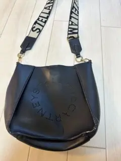 【ステラマッカートニー】ロゴパンチング ショルダー ブラック