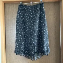COMME CA ISM フレアスカート M 花柄