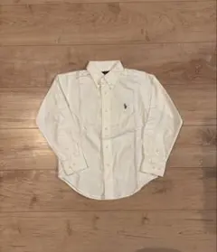 Ralph Lauren ボタンシャツ長袖 ホワイトキッズ ポロラルフローレン