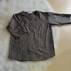 A DAY IN THE LIFE ブラウン 五分袖 Tシャツ S