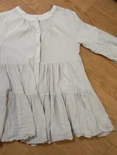 【GLOBAL WORK】フリルデザイン 長袖シャツ サイズF