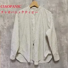 CIAOPANIC チャオパニックティピー ストライプ バンドカラーシャツ