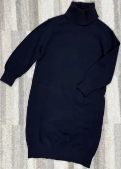 【美品★】ユニクロ ニット 毛100% ロングワンピース Sサイズ