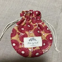 まんまる巾着ポーチ　ハンドメイド