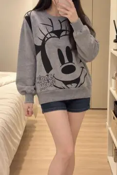 Disney ミニーマウス スウェット トレーナー グレー