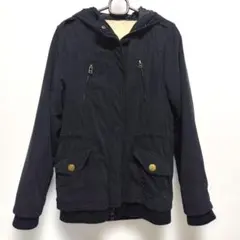 OZOCカジュアルフード付きジャケット 黒