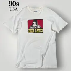 90s USA製 BEN DAVIS ゴリラT 白 M