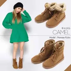 【履き心地に自信あり】スニーカー風レースアップムートンブーツ全5色