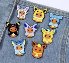 ポケモン　イーブイポンチョ　ブイズ　ピンバッジ　8個