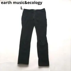 earth music&ecology　アース　コーデュロイ　パンツ　黒　L