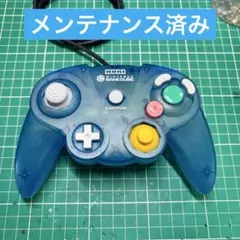ゲームキューブ　コントローラー　ホリパッド　クリアブルー