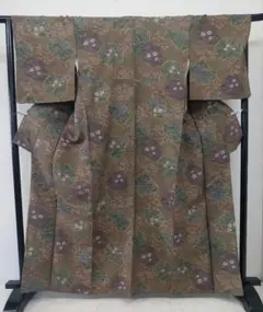 染め小紋（更紗唐花文）裄66、5 正絹美品 - メルカリ