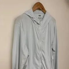 T1099 UNIQLO エアリズムパーカー ライトブルー XL