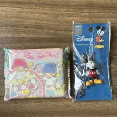 【未開封・良品】平成世代！キキララのポケットテッシュ&ミッキーマウスストラップ♪