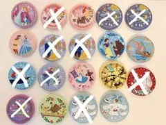 ディズニー　サンリオ　刺繍缶バッジ　アリエル