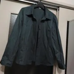 美品　HB ダークグリーン長袖シャツ　シャツジャケット　M~Lのサムネイル