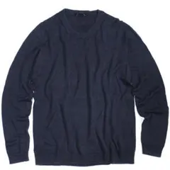 ま*さ様 Theory クルーネック ニット セーター S ネイビー リネンコッ